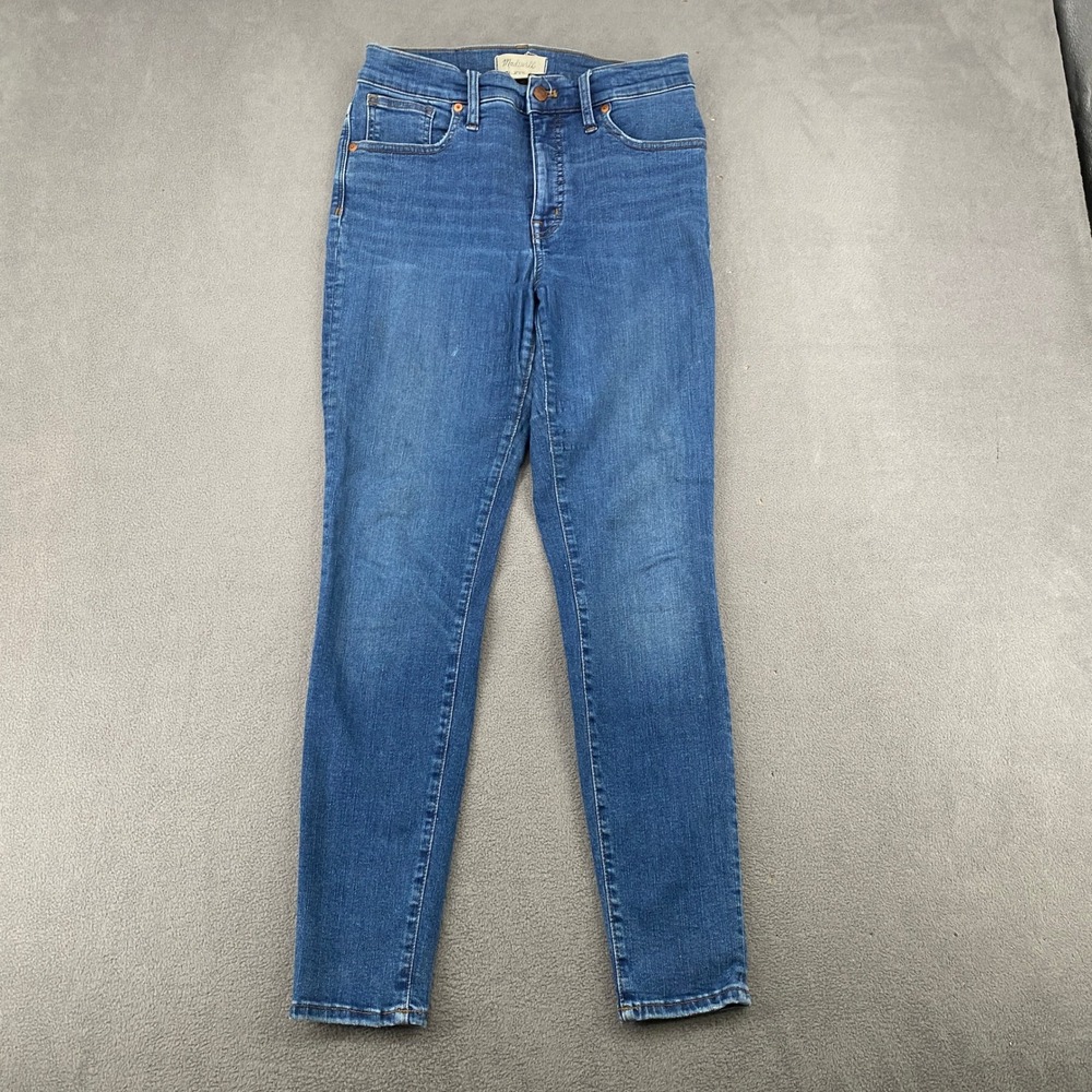 Madewell Womens High Rise Skinny Jeans Medium Indigo Blue Stretch 29 7561